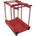 Mobile 8 In 1 Gas Cylinder Caddy With Polypropylene Casters Powder Coated for sale