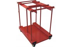 China Mobile 8 In 1 Gas Cylinder Caddy With Polypropylene Casters Powder Coated supplier