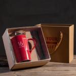 Ceramic Custom Drinking Cups With Spoon White 6oz Sublimation Mugs for sale