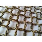 Bronze Color Metal Ring Mesh 1.5x15mm As Space Partitions For Shopping Mall for sale