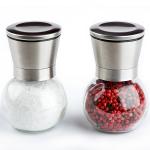 Round Powered Spice 200ml Stainless Steel Salt Grinder for sale