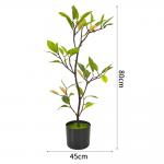 80cm Artificial Landscape Trees With Black Pot Preserved Moss Consise Style Green Yellow Leaves for sale