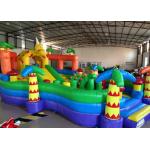 Cute inflatable dinosaur fun amusement park for kids inflatable little dino fun city on land for sale