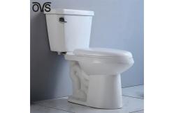China S-trap 300mm elongated two piece toilet syphon flush Ceramic Smooth Sided supplier