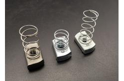 China Pregalvanized m8 Custom Long Spring Unistrut Spring Nut supplier