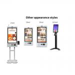 27 Inch Lcd Touch Screen Self Service Payment Kiosk Qr Scanner / Nfc Reader Ordering Printing for sale