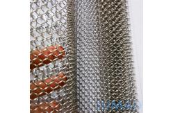 China Max Unrestricted Metal Mesh Curtain Texture With Diamond Perforations supplier