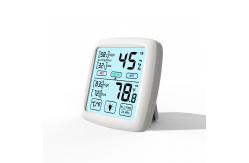 China Electronic Battery Operated Digital Thermometer Hygrometer With LCD Touch Screen Buttons supplier