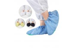 China Functional Esd 100% Polyester With Conductive Fiber Anti Static Cleanroom Overshoes supplier