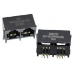 2 Port RJ11 JACK without Transformer , PBT Black RJ11 Connector for sale