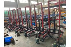 China 400kg 200 Litre Mobile Drum Lifter Stacker Lift Tilt Stock With Pedal Operated supplier