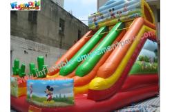 China Rental Commercial Inflatable Slides With Double Line Slide supplier