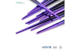 China Gradient Plastic Handle Synthetic Hair Makeup Brush With Aluminum Ferrules supplier