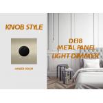 Metal Panel Light Dimmer Switch Amber / Red Copper Color For Home / Hotel for sale