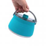Silicone Collapsible Camping Kettle 1.0L With Plastic Lid