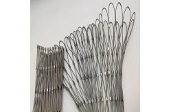 China High Strength Ferrule 7x7 Hole Stainless Steel Cable Rope Mesh Plain Weave Style supplier