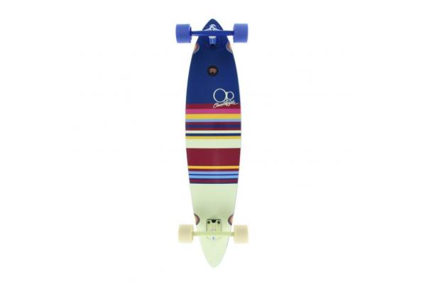 Ocean Pacific Swell Navy / Off-White Longboard Complete Skateboard - 8.75 x 40