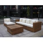 Indoor / Outdoor Rattan Furniture , Cane Corner Sofa For Meeting Room for sale