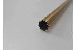 China Gold 28mm Adjustable 5.8 Metres Luxury Curtain Poles supplier