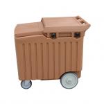 110 Liters Plastic Portable Ice Bin On Wheels For Beverage And Meal Service for sale