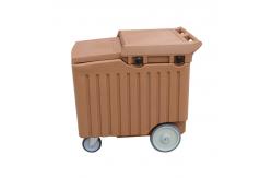 China 110L Insulated Ice Bin Caddy Lightweight Easy Transportation Light Brown supplier