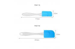China Nontoxic Detachable Silicone Pastry Scraper With Transparent Plastic Handle supplier