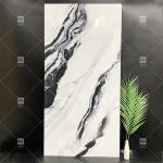 China Panda White Marble Look Porcelain Tiles 600x1200mm Slab For Living Room Wall Decor Luxury Stone For Malls manufacturer