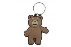 China Custom 2D/3D Soft PVC Rubber Keychain With Extra Printed Logo supplier