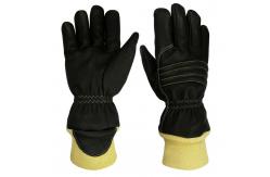 China Cow Grain Structural Fire Fighting Gloves EN659 Wristlet With Kunckle Pad supplier