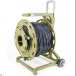 Portable Tactical Fiber Optic Cable Reel With Hole LSZH PVC TPU PE Armored Cable for sale