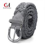 7cm Width Velvet Braided Belt 6 Color Ladies And Men'S Wax Cotton Rope for sale