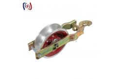 China 20KN Transmission Line Earth Wire Grounding Conductor Stringing Pulley Block supplier