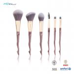 Professional 6PCS Plastic Makeup Brush Set Synthetic Hair For Blush Foundation Eye Shadow for sale
