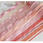 Soft Peach Series Ribbon Flower Bouquet Strap 2024 Valentine's Day Baking DIY Handmade Floral Weaving Ribbon 2.5cm Usage for sale
