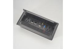 China Office Brush Cover Flip Up Power Outlet With Sockets And Power Outlets supplier
