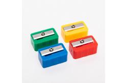 China PS Basic 8mm Plastic Rectangle Pencil Sharpener Mn Steel supplier