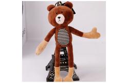 China Brown Mini Plush Bears , Super Soft Fabric Sewing Mini Plush Keychain supplier