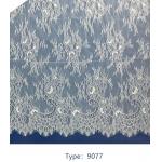Nylon Mesh Eyelet White Chantilly Eyelash Lace Fabric For Bridal