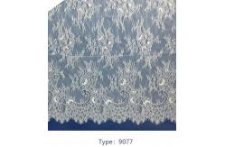 China Nylon Mesh Eyelet White Chantilly Eyelash Lace Fabric For Bridal supplier