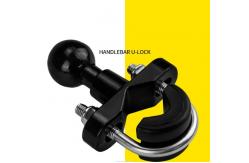 China TPU Handlebar U Shape Motorcycle Cellphone Holder With Charger 360D Rotation supplier