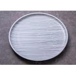 OEM ODM White And Black Line Round Ceramic Dinner Plate
