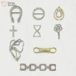 Custom Accessories Zircon Metal Buckle Chain Pendants For Key Handbag for sale