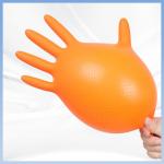 Diamond Textured Disposable Nitrile Gloves Orange Nitrile Latex Free Gloves for sale