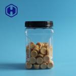 850ml Bpa Free Square Plastic Grip Jar With Lid PET Food Packaging for sale