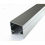 Mechanically Polished Aluminium Profile , Strangle Shape , Silver , Shine