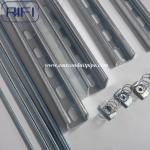 HDG / Pre-galvanzied 41X41mm，41x21mm Slotted / Plain Unistrut Channel for sale