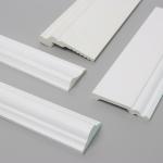 PVC PS Decorative Skirting Board White Flooring Wood Design Wall Baseboard 2.8m for sale