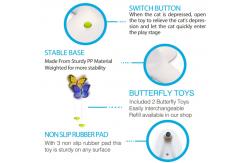 China Flutter Bug Interactive Cat Butterfly Toy Two Replacements For Indoor Cats supplier