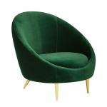 Hot sale round upholstery lounge chairs, popular velvet stainless steel design for wedding event for sale