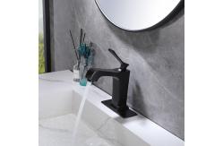 China Brass Modern Single Hole Single Handle Basin Mixer in Chrome Matte Black supplier